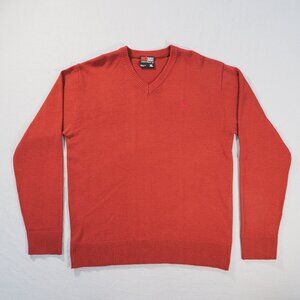 Southpole Sweater Mens Extra Large Maroon Monogram Preppy Cottage Dad Grandpa